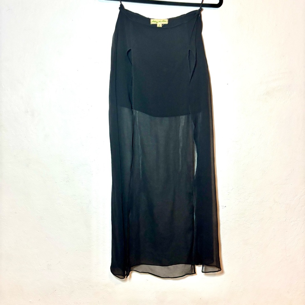 Elegant Black Sheer Skirt